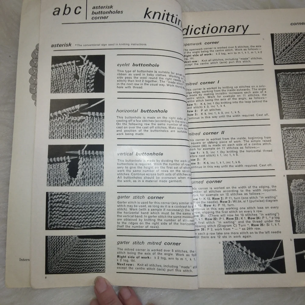 BOOK Knitting Dictionary 800 Stitches Patterns